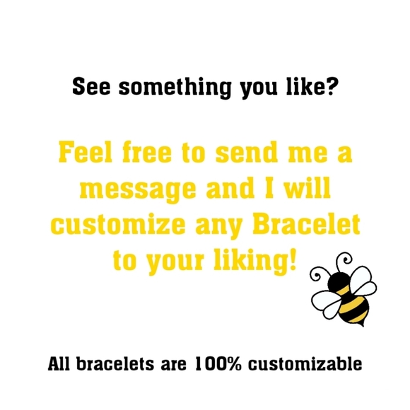 Black Onyx & Wood Grain Beaded Gemstone Bracelet - Picture 8 of 8